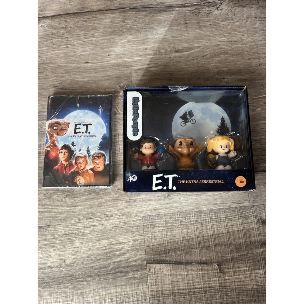 Fisher Price E.T Little People Collector 3 Figure Set With DVD Movie Sealed